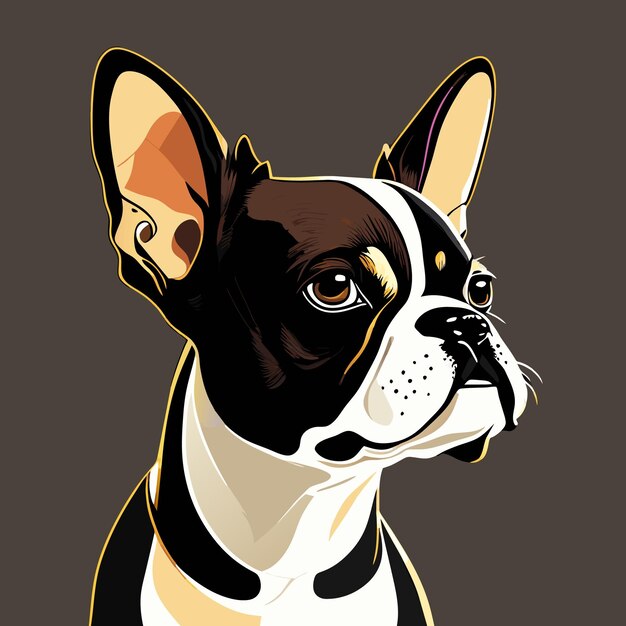 Illustrazione di bulldog piatto