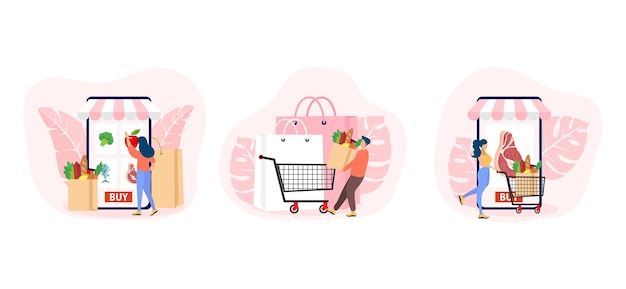 Flat Bundle E Commerce Design Illustration