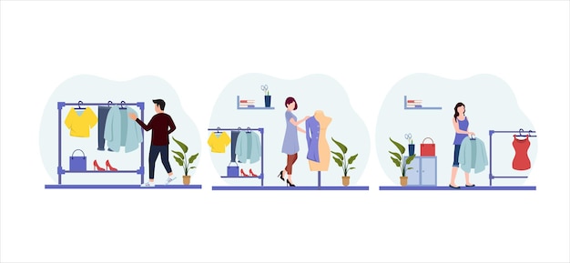 フラット バンドル ファッション デザイン イラスト