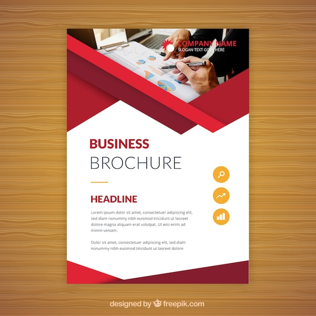 Flat business brochure in a5 size