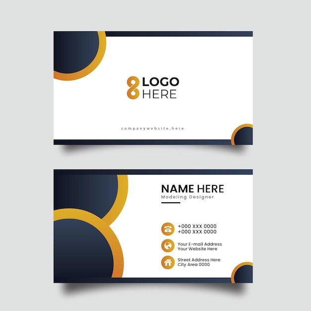 flat business card design