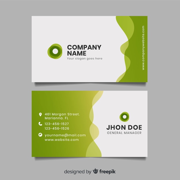 Flat business card template