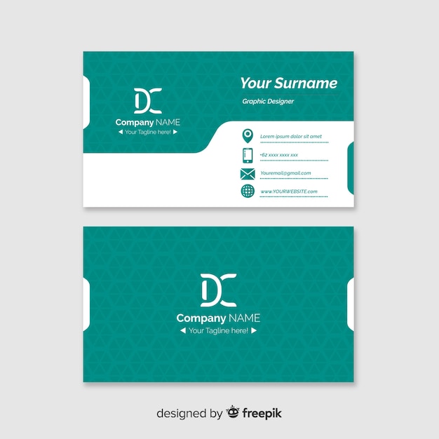 Vector flat business card template