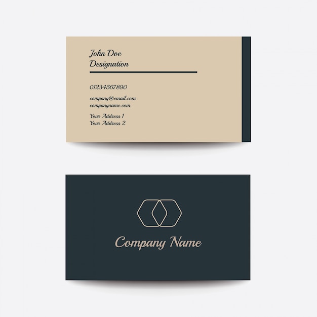 Vettore flat_business_card