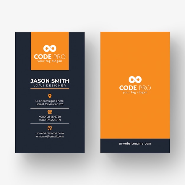 Vector flat business card