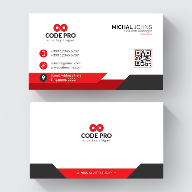 Flat business card