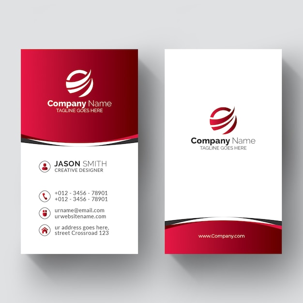 Flat business card