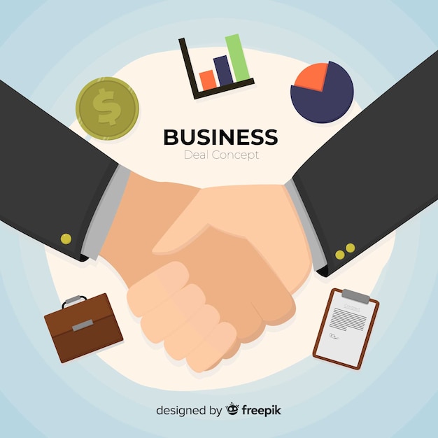 Vector flat business deal concept