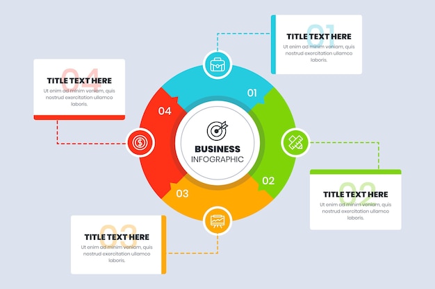 Flat business infographics