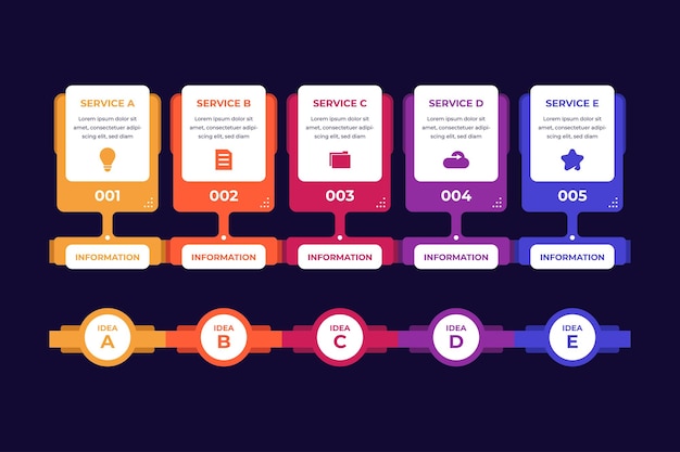 Плоская бизнес-инфографика для компании