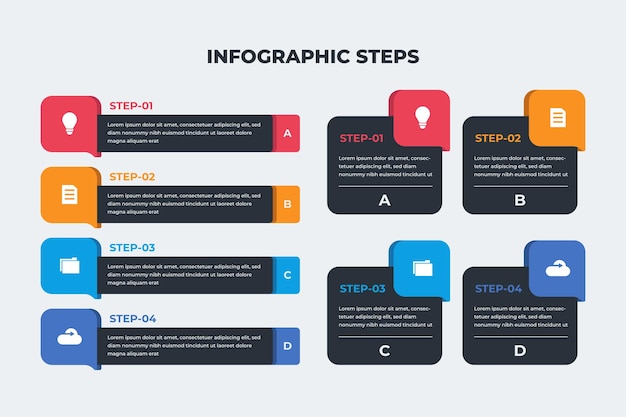 Вектор Плоская бизнес-инфографика для корпоративных предприятий