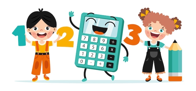 Flat calculator for children education