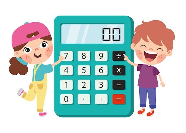 Плоский калькулятор для образования детей