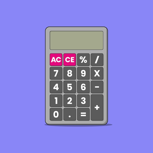 Flat Calculator Illustration Vector Maths Icon