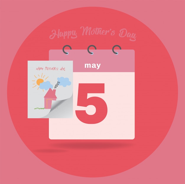 Flat calendar of 5th may