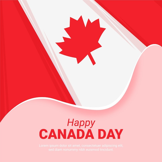 Flat canada day illustration