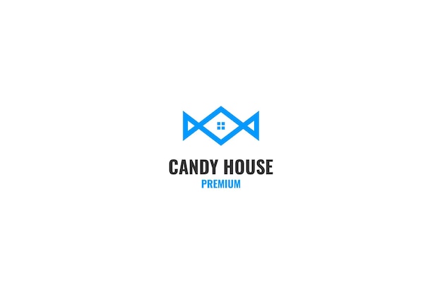 Flat candy house logo design vector illustration idea
