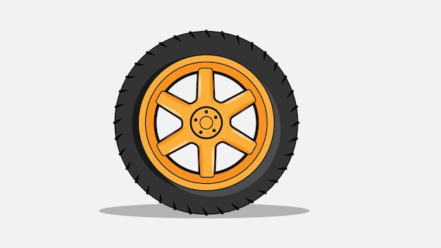 Flat Car wheeltire style sport vector