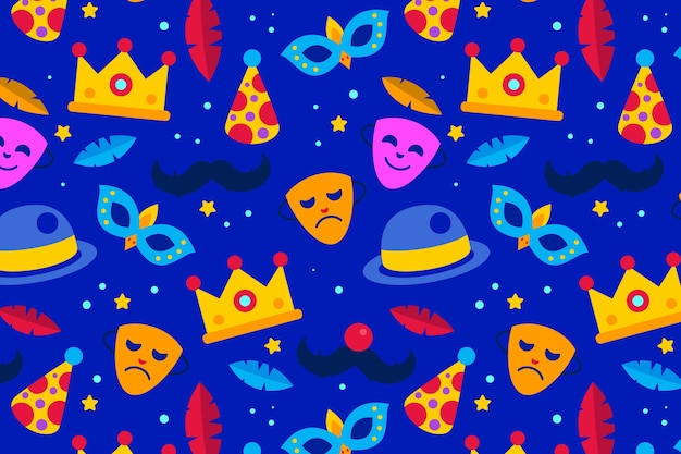 Flat carnival pattern design