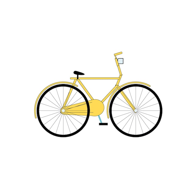 Vettore bicicletta piatta del fumetto, stile di vita sano, concetto di illustrazione vettoriale di attività sportive