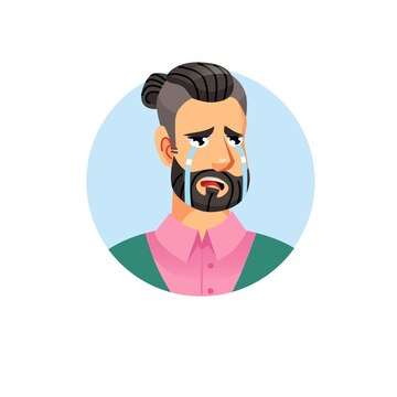Premium Vector | Flat cartoon hipster man avatar charactersocial media vector illustration concept Premium Vector | Flat cartoon hipster man avatar charactersocial media vector illustration concept