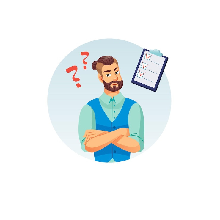 Vector flat cartoon hipster man character on empty background,time management business vector illustration concept