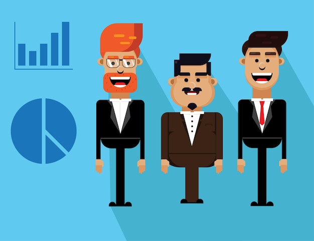 Vector flat character businessman