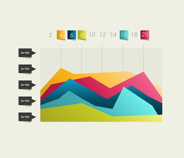 Vettore grafico piatto elementi infographics modificabili semplicemente a colori