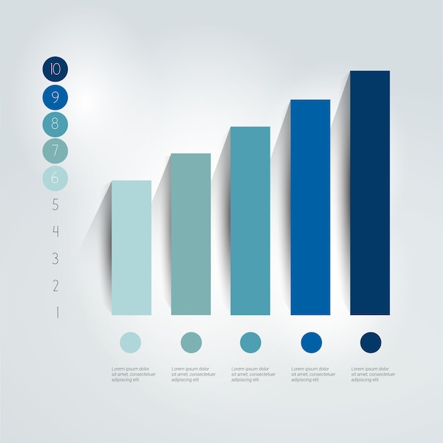 Vector flat chart graph simply editable info graphics element