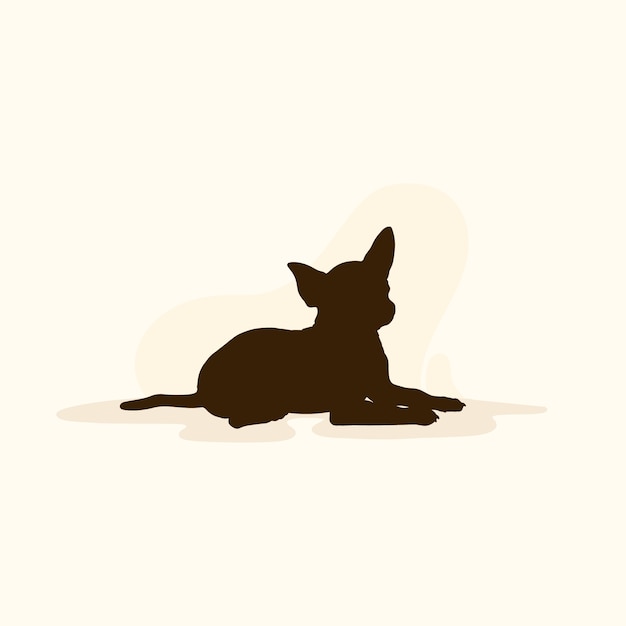 Vector flat chihuahua silhouette