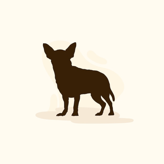 Vector flat chihuahua silhouette