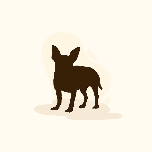 Vector flat chihuahua silhouette