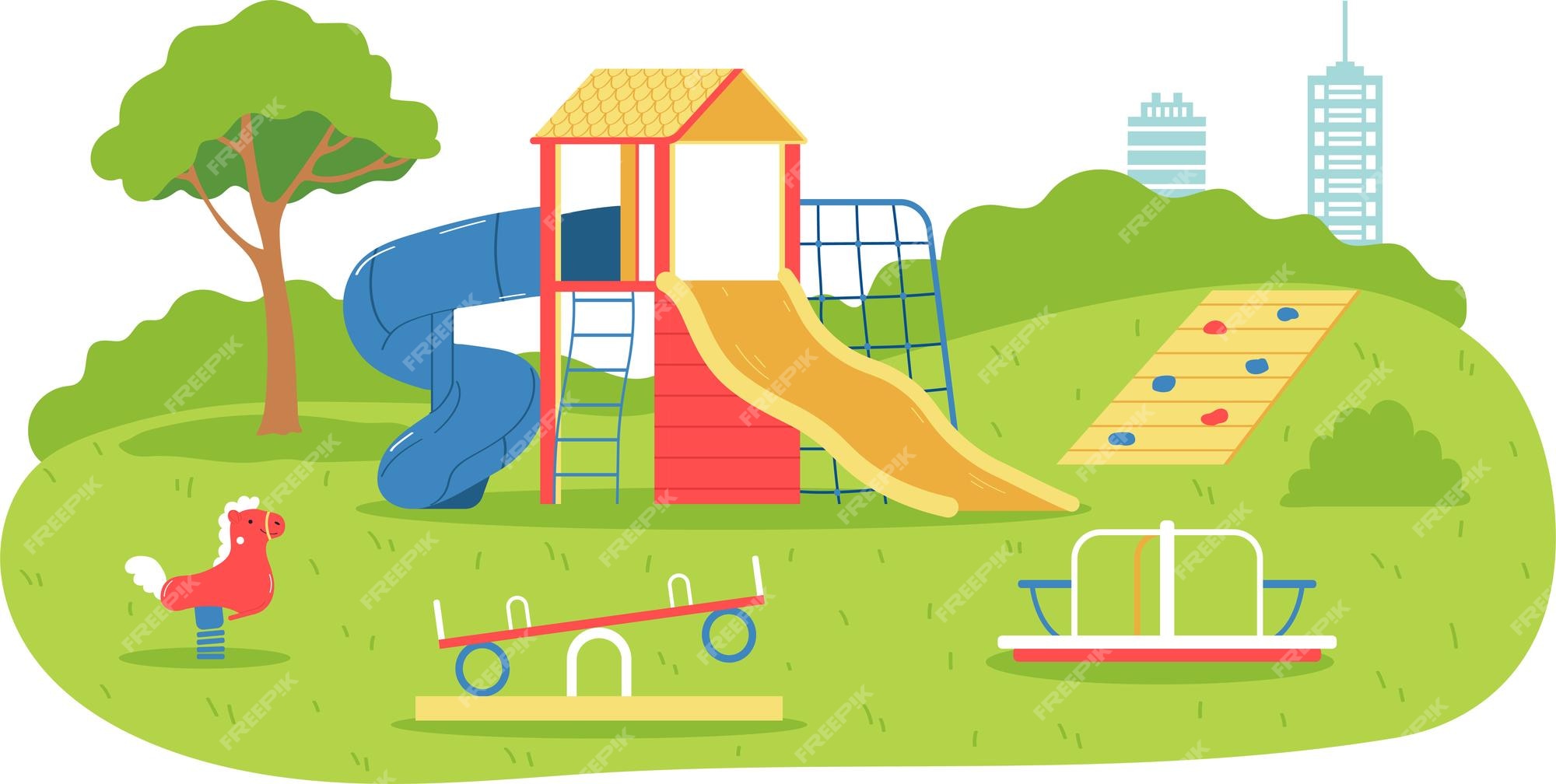 Kids playground Vectors & Illustrations for Free Download | Freepik