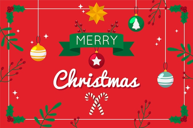 Flat christmas background