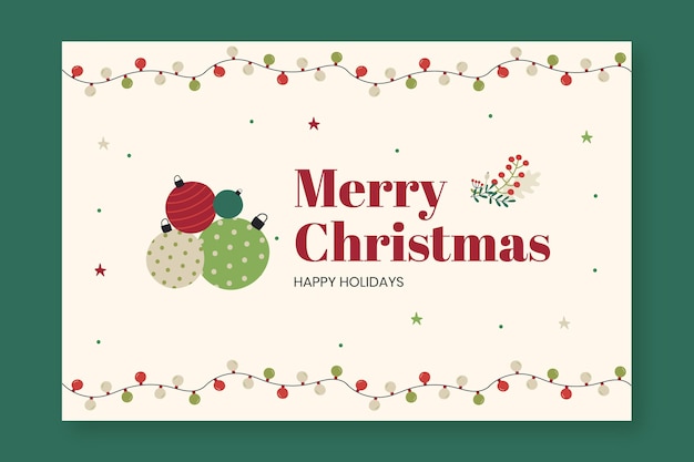 flat christmas background
