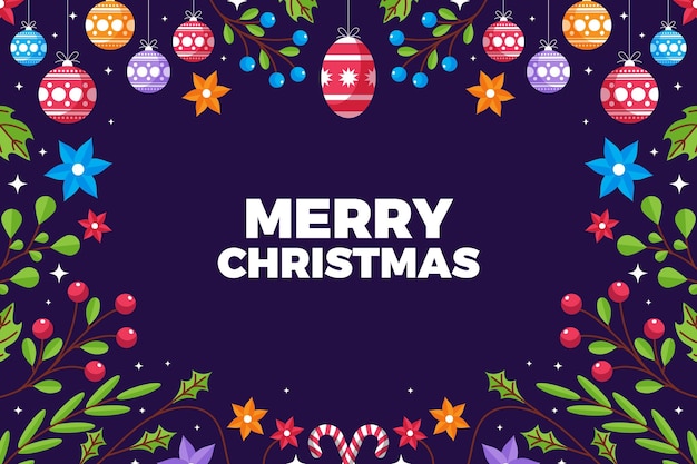 Vector flat christmas background