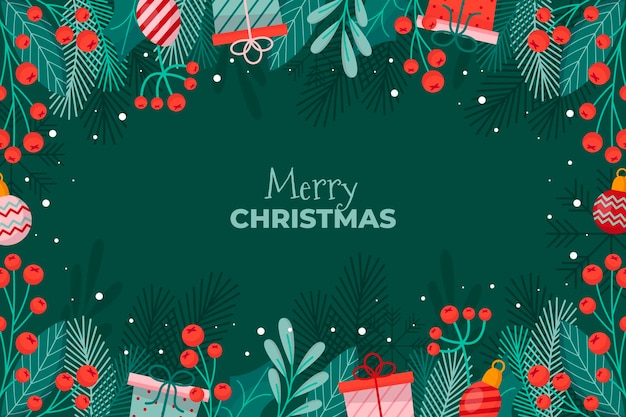 Vector flat christmas background