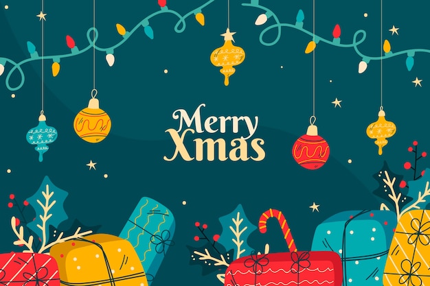 Vector flat christmas background