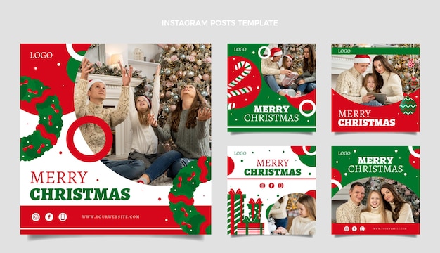 flat christmas instagram posts collection