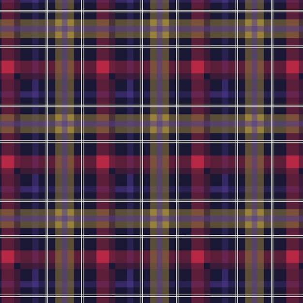 Vector flat christmas plaid pattern design