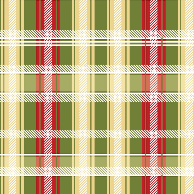 Vector flat christmas plaid pattern design