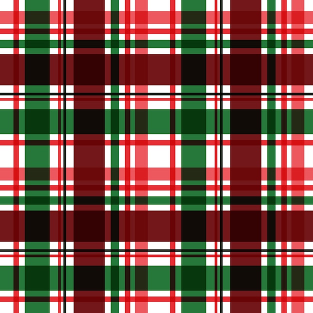 Vector flat christmas plaid pattern design