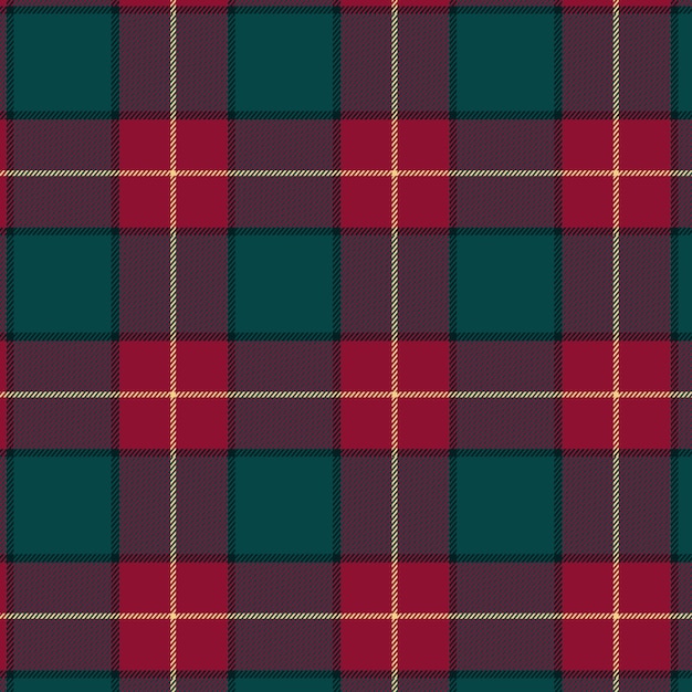 Vector flat christmas plaid pattern design