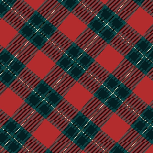 Vector flat christmas plaid pattern design