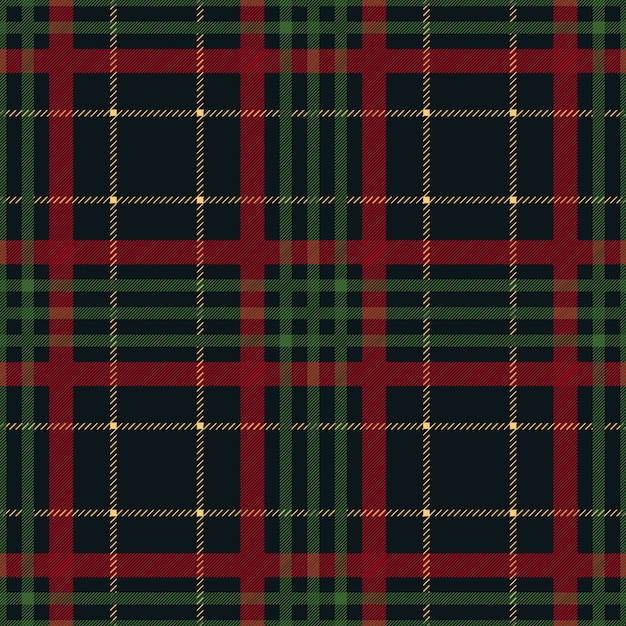 Vector flat christmas plaid pattern design