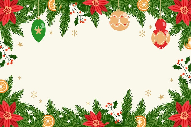 Vector flat christmas season celebration background