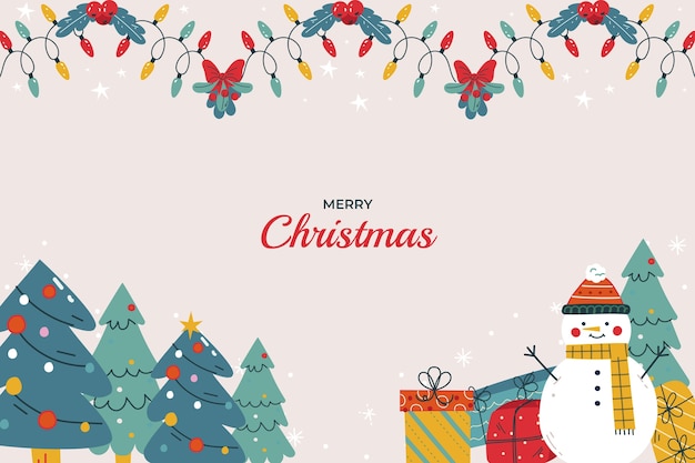 フラット クリスマス シーズンのお祝いの背景