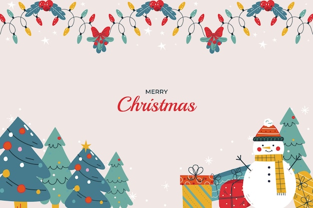 Vector flat christmas season celebration background