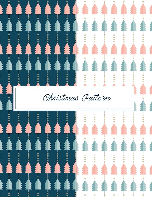 Flat christmas tree pattern