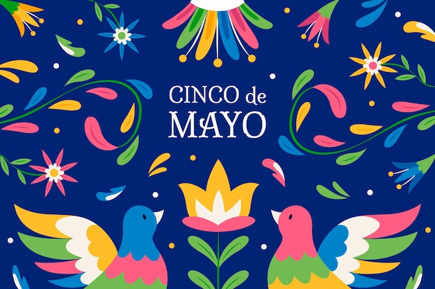 Flat cinco de mayo background